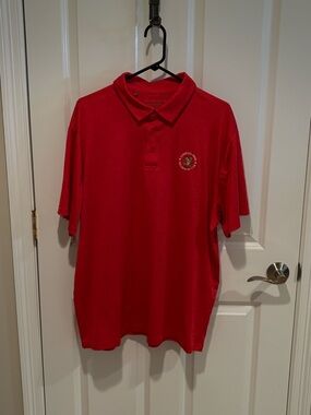 Under Armour Red Golf Polo with Embroidered Logo